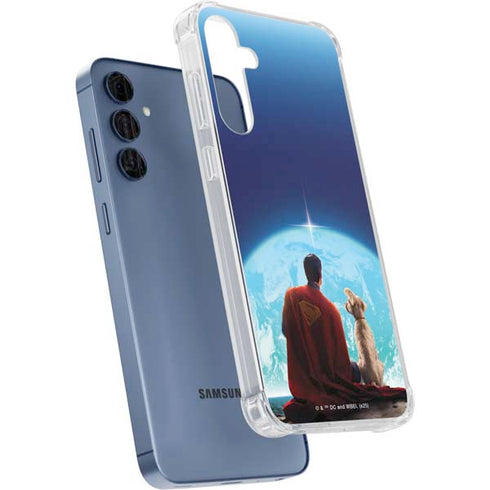 Superman 2025 Superman & Krypto watch the Earth Galaxy S24 Clear Case